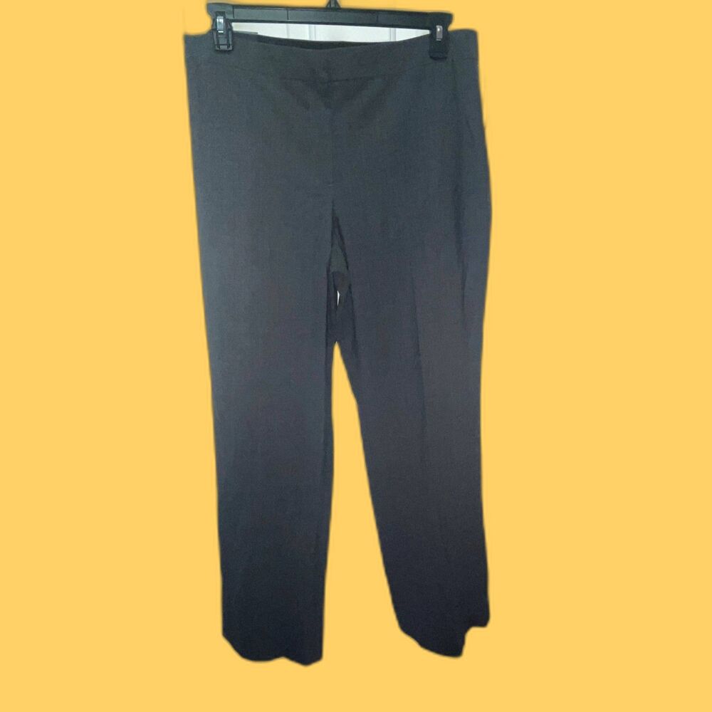 NWT Jones New York Easy Care Stretch Size 14 Gray Casual Pants Straight Leg